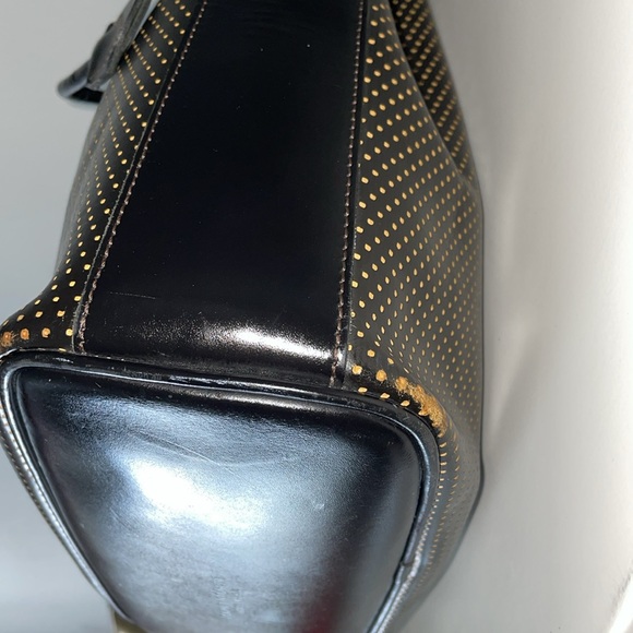 Dooney & Bourke Black Perforated Drawstring Crossbody Saddle Leather - Picture 7 of 10